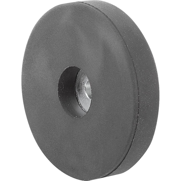 Magnet Shallow Pot Magnet M08 Ndfeb, Round, Comp:Rubber, Comp:Black, D=88